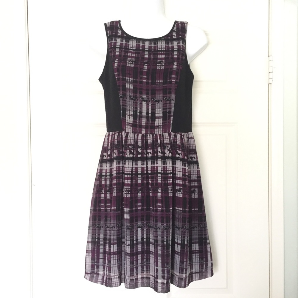 eric + lani Fit and Flare Horses Print Dress sz S